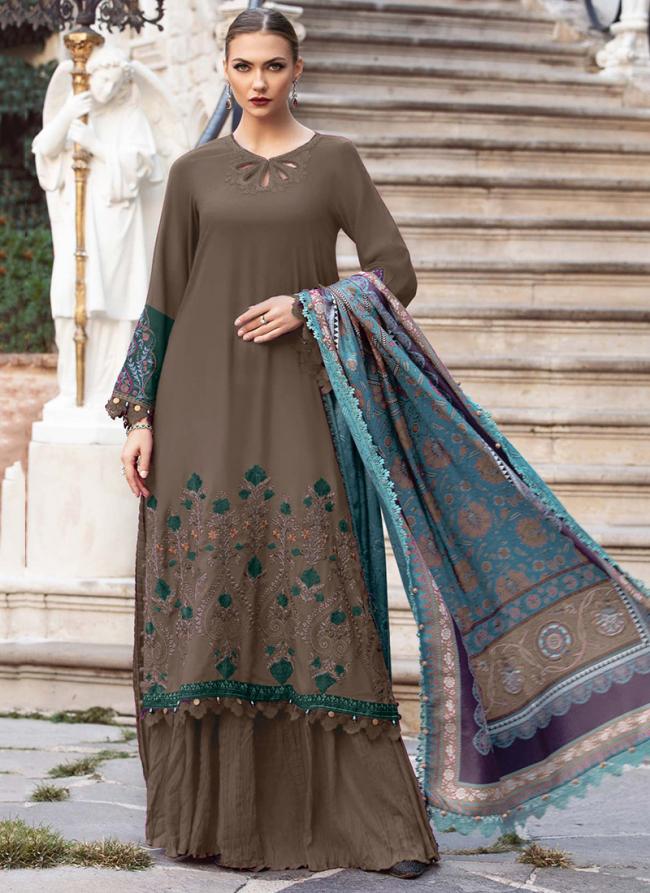 Rayon Dusty Coco Daily Wear Sequence Work Pakistani Salwar Kameez